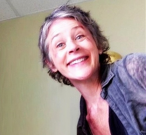 queen-carol:    Melissa McBride being ridiculously cute (◕‿◕✿)