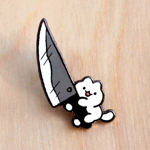 he got a knife!!Made some new pins and stickers recently :”) Available at www.babyfrog.shop!