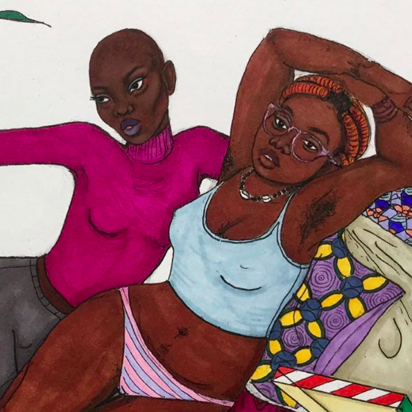 wetheurban: Black Woman Illustrations by Ben Biyayenda 17 year-old artist Ben Biyayenda’s