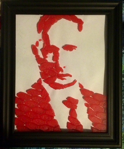 big-bootyakasha:  big-bootyakasha:  I had my boyfriend for secret santa this year and he was joking when he asked for a portrait of Vladimir Putin made entirely out of swedish fish but i don’t fuck around when it comes to christmas   As many of you