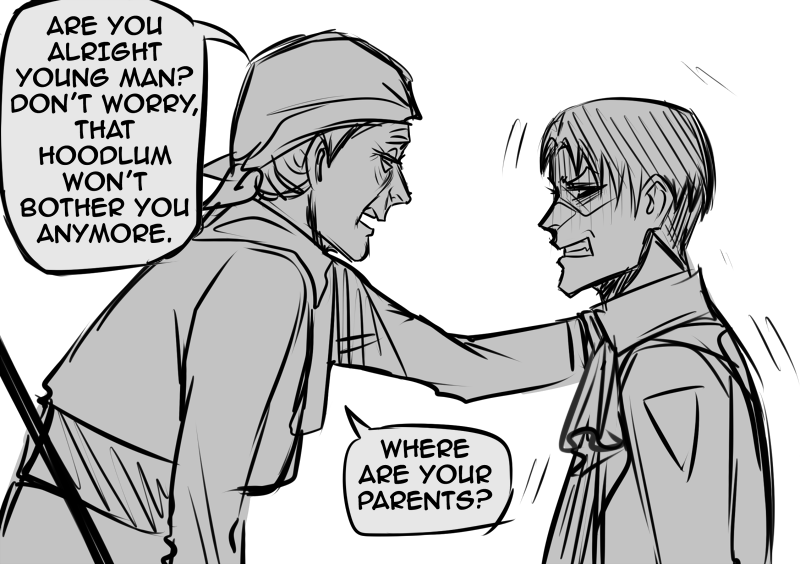 moni158:  Anyone else think Eren looks older than Levi? :/ which is funny because