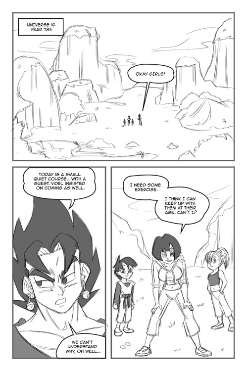 Time for another FSDB short comic, â€œVegettoâ€™s Secret Trainingâ€!Â The comic is finished, but Iâ€™ll post two pages every other day to keep activity going on the blog.Â This comic is (loosely) based on a small part of a Dragon Ball Multiverseâ€™s