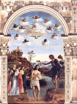 Cima Da Conegliano (Giovanni Battista Cima; Conegliano 1459/60 - 1517/18); Il Battesimo