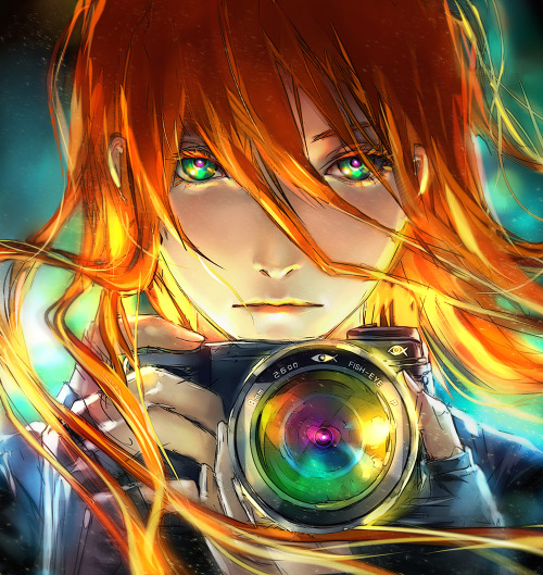 yuumei-art: Robin from Fisheye Placebo looking melancholic in the city night. I wanted her eyes to r