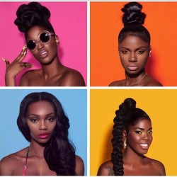 brownbeautyprofile:  This can’t get more perfect. Absolutely perfect. #CherryCollab @cherrycollab This is so GOOD! #BrownSkin #BlackWomen #Portraits #NaturalHair #Beauty #Color #Makeup #StyleTag the ladies if you know their IG handle!