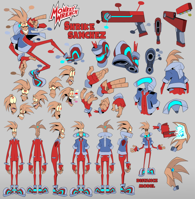 monkey-wrench-zeurel:Monkey Wrench Ep 1 reference sheets!