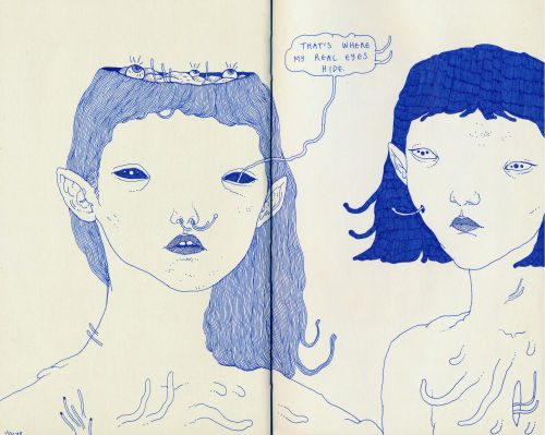 art-creature:  recent sketchbook stuff