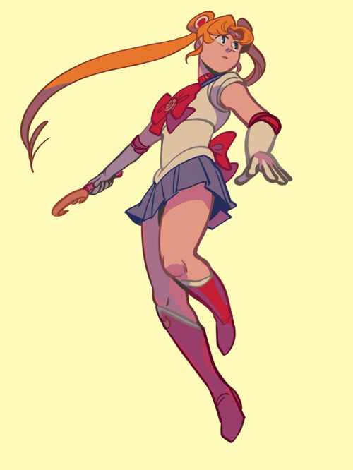 ellenalsop:bought a Sailor Moon figma and immediately drew poses from it afterwards