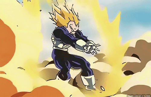 Vegeta's final flash animated gif