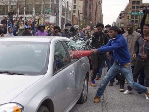 simoanearies:  esotericworld:  Baltimore protests and riots over the Police’s treatment of local African Americans which reached a boiling point with Freddie Gray’s death.  Photos via twitter  Finally  This all happening a few blocks away…