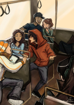 larelley:  Every fandom needs a bus ride au. (Bus rides deserve their own universe yeah.) 