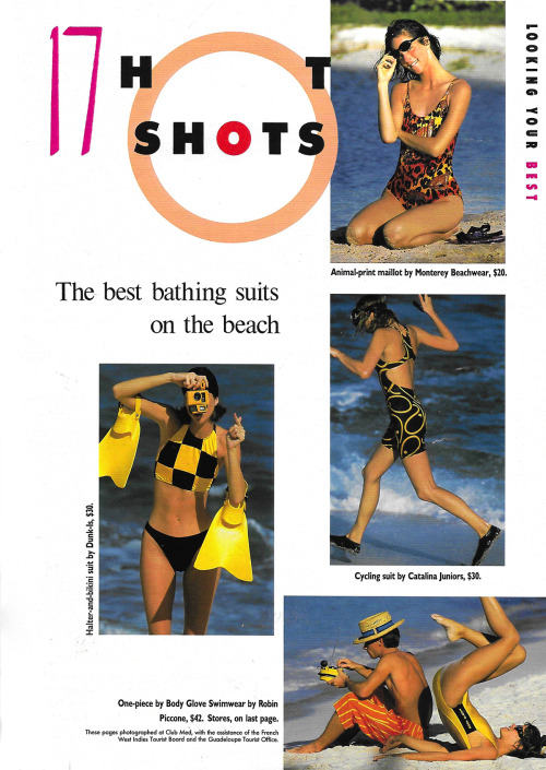 May 1987. ‘The best bathing suits on the beach’