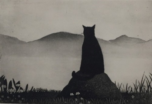 myfairynuffstuff: Väinö Rouvinen (b.1932) - View. 1990. Aquatint.