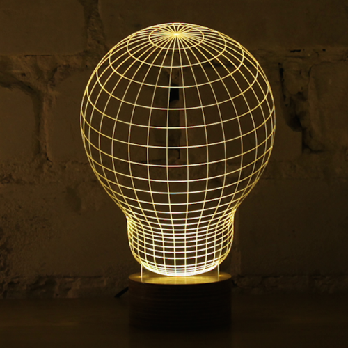 3D Optical Illusion of 2D LampsStudio Cheha based in Tel Aviv has created these LED lamps “Bulbing