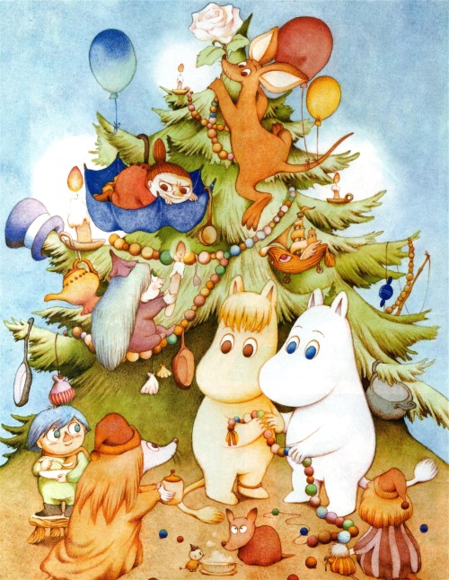 animarchive:Tanoshii Moomin Ikka - illustration by Yasuhiro Nakura(Animedia, 01/1991)