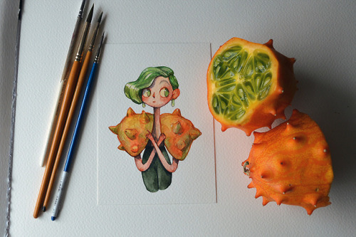 escapekit:  Fruit as Characters London-based illustrator Marija Tiurina recent personal project pairs green foods she’s found interesting and inspiring, and creating characters based on them. 