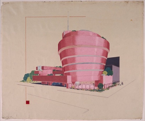 Sex kundst:  Frank Lloyd Wright (1867-1959) Ink pictures