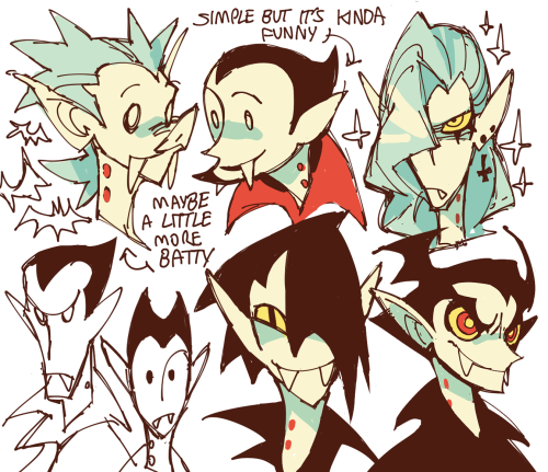  vampire doodles. still trying to figure out their design 