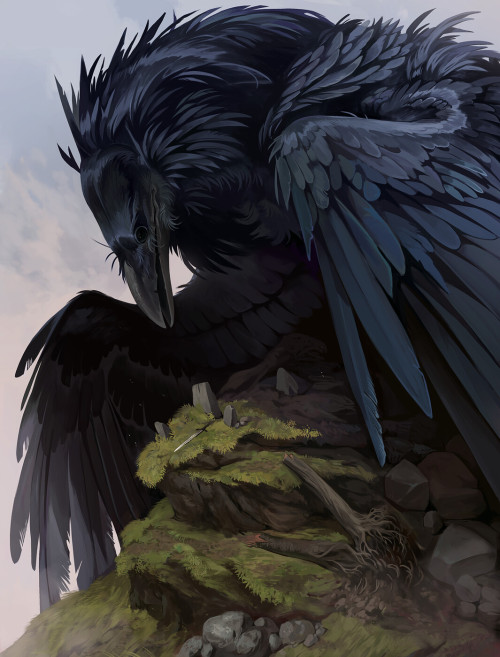 ex0skeletal-undead:Corvus by  Mariya S  