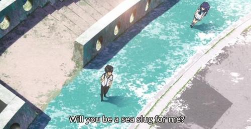 rozeru-hime:  Does anyone else realize that ever since Chisaki asked Tsumugu this  And Tsumugu asked Chisaki this  That  he  always  wanted  to be  her  sea slug  