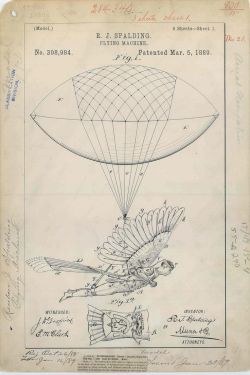 Patent Drawing for R. J. Spaldings Flying