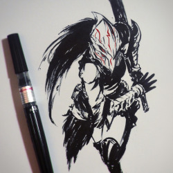 koyoriin:  http://www.pixiv.net/member.php?id=12576068http://instagram.com/koyori_n Just a quick brush pen sketch of Raven Branwen! 