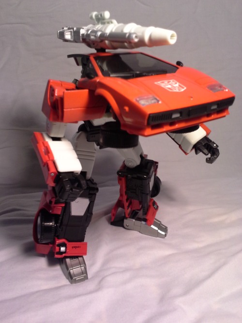 hobojoe007:  Transformers: Masterpiece Sideswipe I was never much interested in Masterpiece sideswipe after I learned that he was almost half the size of normal Masterpiece figures, for his size he is not worth the import price of ๠ and there were no