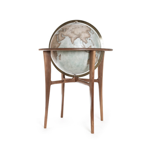 Our 50cm (19.6 inch) Floor Standing Globe - a popular combination this is a handcrafted Walnut base 