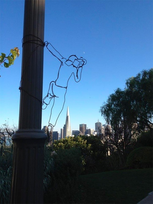 parkmerced:  Wire sculpture art in Russian Hill. San Francisco, CA. 
