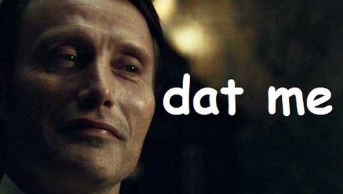 mean-cannibals:  u think hannibal ever smile to himself wen they talk about the chesapeake ripper like  