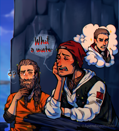 apendice-chileno:Delsin wanting Desmond to shave was one of my fav scenes from @esamastation fanfic,