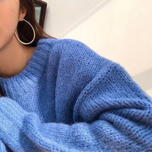 streetstyleplatform - Bershka loose knit sweater in...