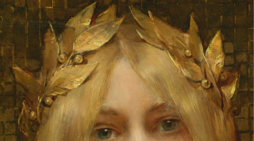 closeupofpaintings:Léon-François Comerre - A Classical Beauty (detail), oil on canvas