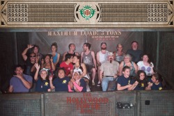 disneymoviesandfacts:  One of my pictures from The Tower of Terror! (I’m in the white and purple seashell shirt)