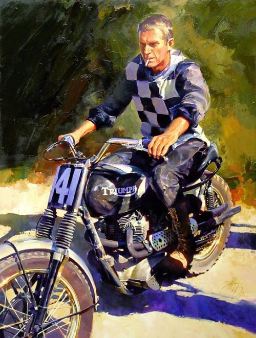  &quot;Diggin&rsquo; Life&quot; / Steve McQueen portrait by Tom Fritz. (via Tom Fritz)