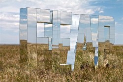 wetheurban:   “FEAR EXPANDED” BY RYAN EVERSON In “Fear Expanded&quot; by Ryan Everson (in collaboration with Jason Garcia), The word “FEAR” is constructed out of wood and mirrors. Up close, it appears to be a monumental obstacle, but once the