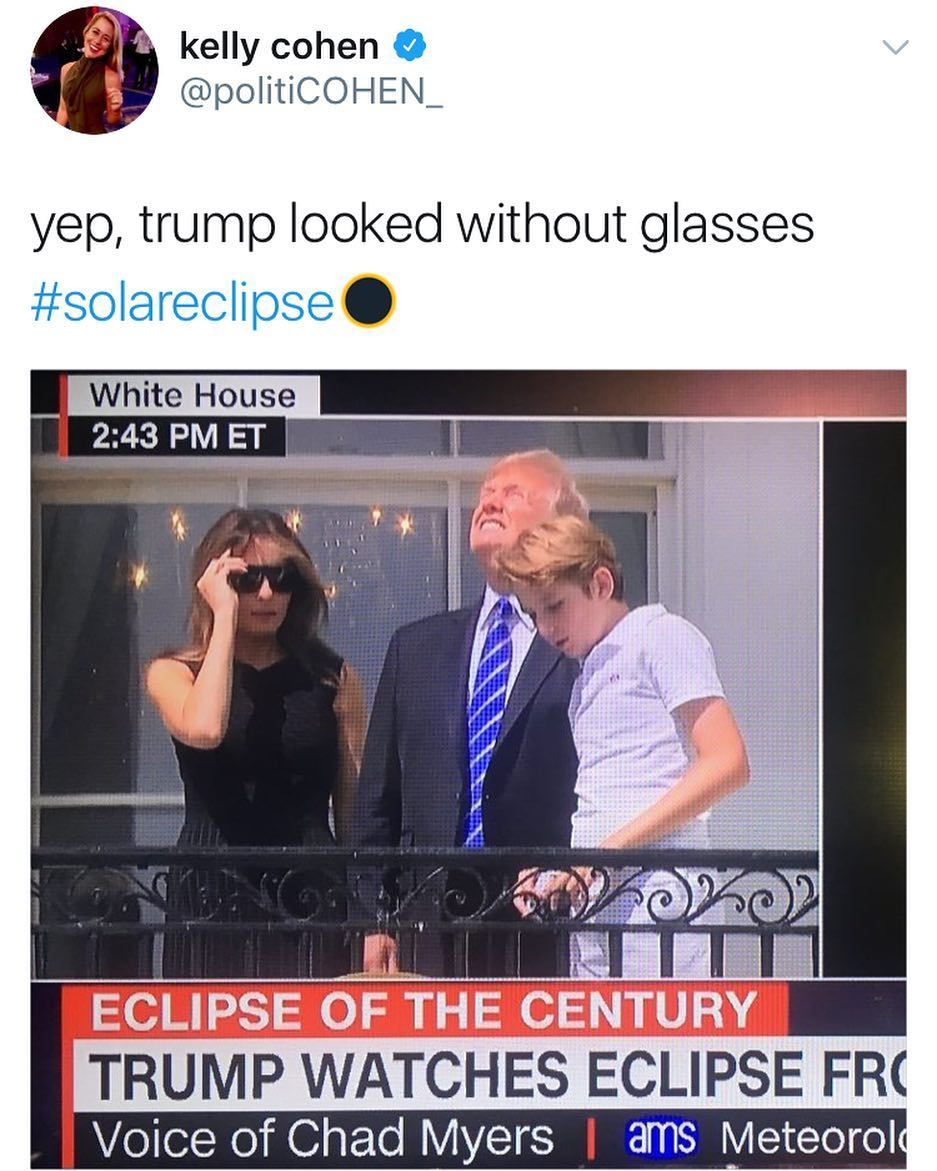 yep,Trump looked without glasses