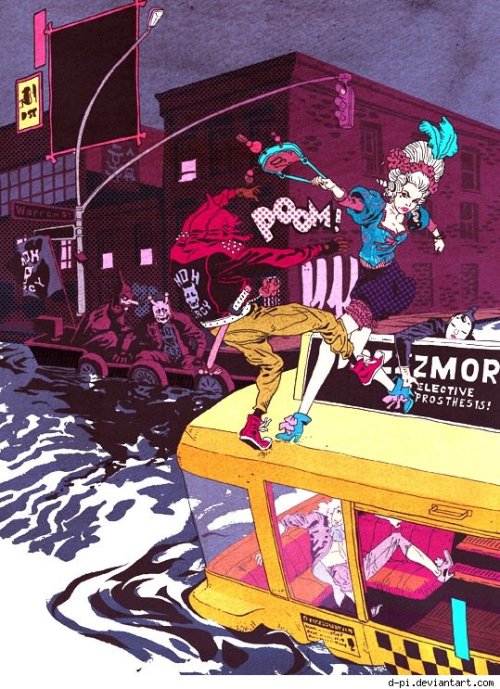 saucerkommand:Spectacular art by the Prince of Cats, Ron Wimberly! 