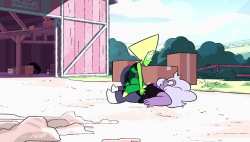 The only contribution I’ll give to the Amedot conversation is that I like the episode where Amethyst let Peridot be on top for a few seconds that one time.(reasuringsoldier)oh look it’s the scene nobody would ignore if it was lapis instead