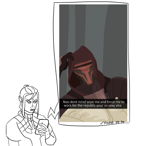 itsrainingrobins: Revan and Bastila are lesbians send tweet