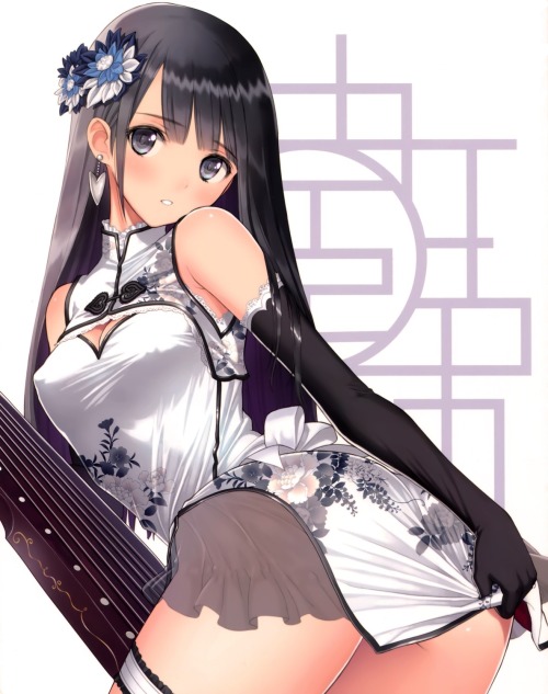 tony taka chinadress cleavage erect nipples garter heels see through | #373288 | yande.re