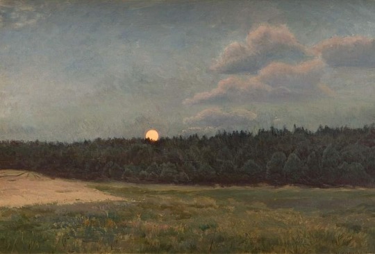 catonhottinroof:Józef Chełmoński (1849 - 1914)  Moonrise, 1888