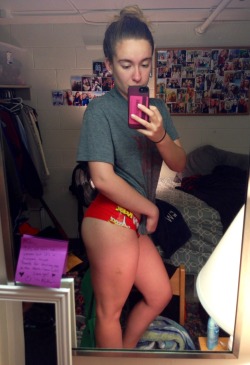 pixielifts:  queenprotein:  pixielifts:  pixielifts:  I like these legs  This still amazes me like honestly never thought I’d get this muscular  WE HAVE MATCHING UNDERWEAR. It’s Wonder Woman right?!  YES!Aka my idol cause she’s amazing