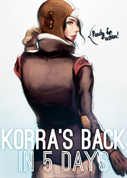 medertaab:   Legend of Korra’s Book 2 Countdown (6/10)  Day 5 is Asami! Her Amelia Earhart outfit is totally awesome, and I can’t wait to see her in all the action since honestly SHE IS MY FAVE AND I LOVE HER SO MUCH 5 days guys. only FIVE. DAYS.