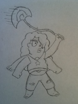 knock-knock-its-knuckles:  In honor of Sugilite’s design being confirmed (and sheer boredom), I kind of drew what I think Steven and the other Gems would look like fused. I tried to make them look as androgynous as possible.