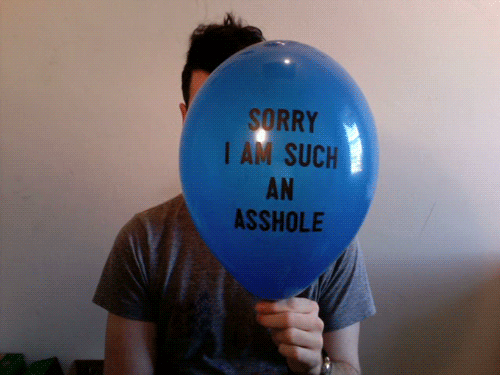 wickedclothes:  Sorry I Am Such An Asshole Balloons Say it with balloons! Each package