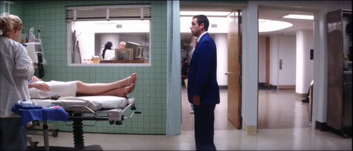 Stills from the 2002 movie Punch Drunk Love starring Adam Sandler. Music by Jon Brion. Cinematograph