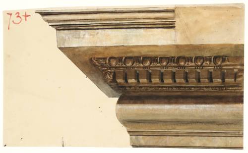 design-is-fine:William Turner, Lecture Diagram 73:  Perspective Construction of an Ionic Capital. An