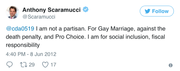 micdotcom:  According to Anthony Scaramucci’s Twitter, he believes in climate change