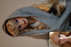 lulemee:  Disney´s Briar Rose / Aurora / Sleeping Beauty OOAK doll. As base I used a Mackie molded Barbie doll, she has a full facial repaint, her bangs are cut and her hair is restyled. She is wearing a handsewn outfit I made long time ago. Commissioned